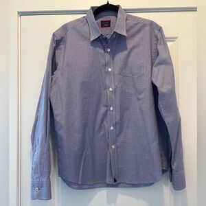 UNTUCKit 100% Cotton Blue and Purple Gingham Button-Down Shirt